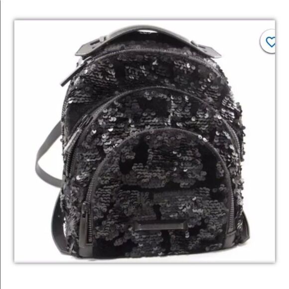 KENDALL + KYLIE Sloane Mini Small Sequin Backpack Black Bag Whimsigoth NWT main image 11